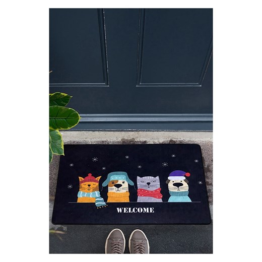 ABERTO DESIGN Wycieraczka w kolorze granatowym Aberto Design 40x60 cm Limango Polska wyprzedaż