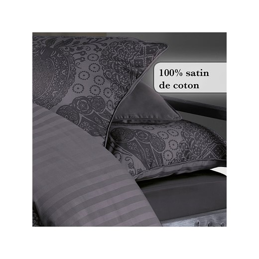 CXL by Christian Lacroix Satynowe prześcieradło w kolorze antracytowym na gumce ze sklepu Limango Polska w kategorii Prześcieradła - zdjęcie 173915945