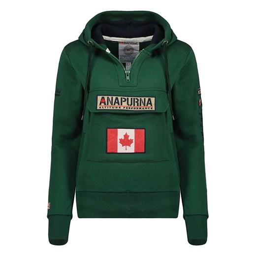 ANAPURNA Bluza &quot;Gymana&quot; w kolorze ciemnozielonym ze sklepu Limango Polska w kategorii Bluzy damskie - zdjęcie 173916698