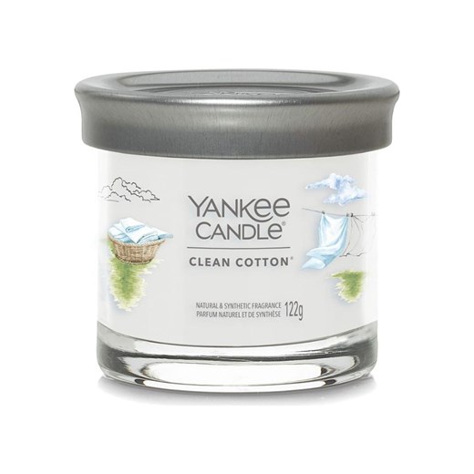 Yankee Candle Świeca tumbler &quot;Clean Cotton&quot; - 122 g ze sklepu Limango Polska w kategorii Świece i dyfuzory - zdjęcie 173918508