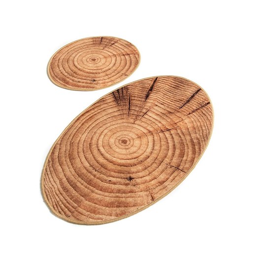 Colorful Cotton Dywaniki łazienkowe (2 szt.) &quot;Wood&quot; w kolorze Colorful Cotton onesize Limango Polska wyprzedaż