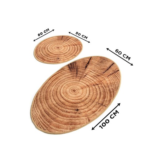 Colorful Cotton Dywaniki łazienkowe (2 szt.) &quot;Wood&quot; w kolorze Colorful Cotton onesize Limango Polska promocja