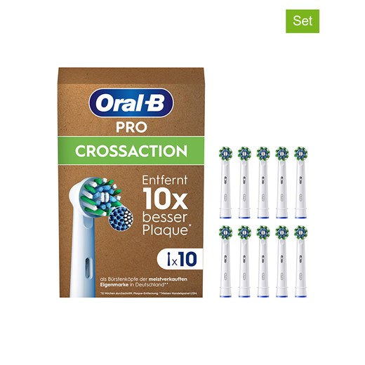 Oral-B Wymienne końcówki (10 szt.) &quot;Pro CrossAction&quot; w kolorze białym ze sklepu Limango Polska w kategorii Szczoteczki do zębów - zdjęcie 173919827