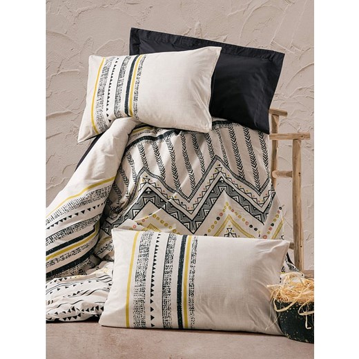 Elizabed Komplet pościeli renforcé w kolorze kremowo-czarnym Elizabed 135x200 cm Limango Polska okazja