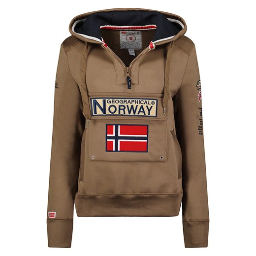 Geographical Norway Bluza &quot;Gymclass&quot; w kolorze jasnobrązowym ze sklepu Limango Polska w kategorii Bluzy damskie - zdjęcie 173920928