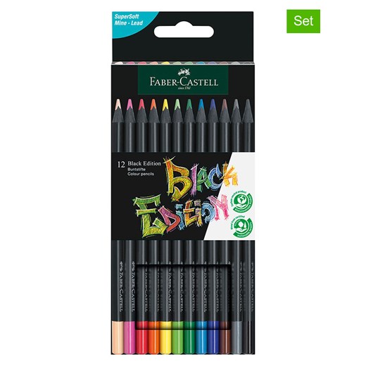 Faber-Castell Kredki (24 szt.) &quot;Black Edition&quot; ze sklepu Limango Polska w kategorii Akcesoria biurowe - zdjęcie 173921838