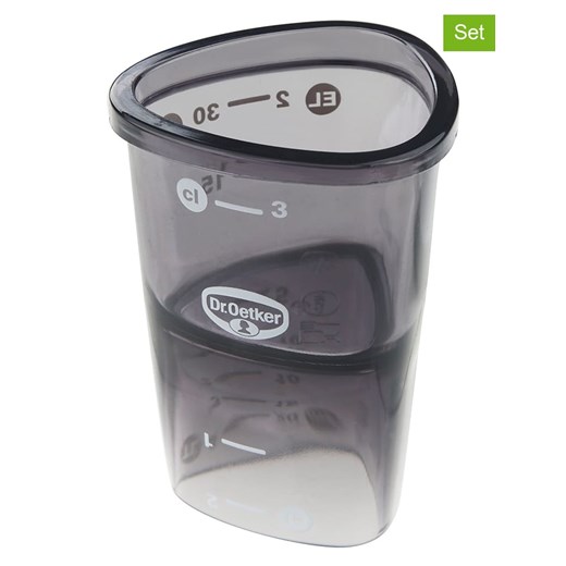 Dr. Oetker Mini kubki (2 szt.) w kolorze szarym z miarką - 30 ml ze sklepu Limango Polska w kategorii Akcesoria do pieczenia - zdjęcie 173922258