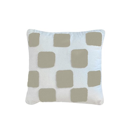Deco Lorrie Poduszka &quot;Carreaux&quot; w kolorze biało-beżowym - 40 x 40 cm ze sklepu Limango Polska w kategorii Poduszki dekoracyjne - zdjęcie 173924105