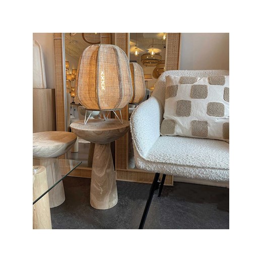 Deco Lorrie Poduszka &quot;Carreaux&quot; w kolorze biało-beżowym - 40 x 40 cm Deco Lorrie onesize okazja Limango Polska