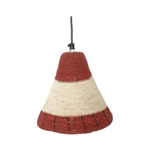 Deco Lorrie Lampa wisząca &quot;Primitive&quot; w kolorze beżowo-czerwonym - wys. 20 x Ø 19 cm ze sklepu Limango Polska w kategorii Lampy wiszące - zdjęcie 173924138