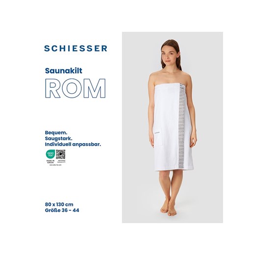 Schiesser Ręcznik "Rom" w kolorze białym do sauny Schiesser 80x130 cm okazyjna cena Limango Polska