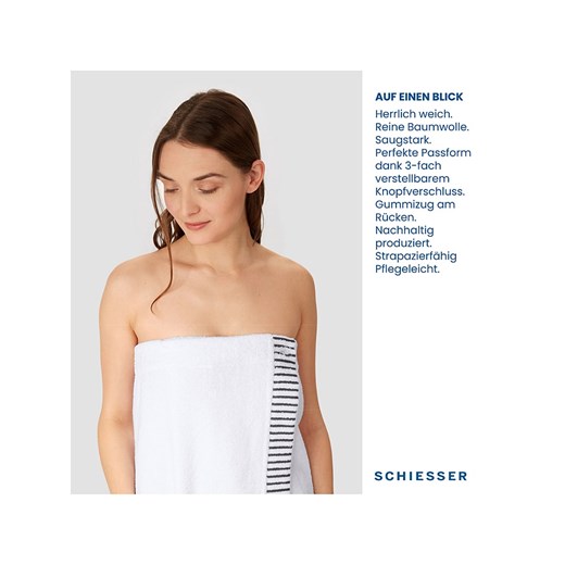 Schiesser Ręcznik "Rom" w kolorze białym do sauny Schiesser 80x130 cm okazja Limango Polska