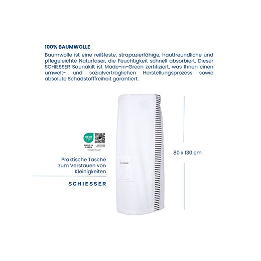 Schiesser Ręcznik "Rom" w kolorze białym do sauny Schiesser 80x130 cm okazja Limango Polska