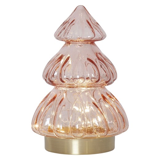 STAR Trading Figurka dekoracyjna LED &quot;Abete&quot; w kolorze jasnoróżowym - wys. 18 cm ze sklepu Limango Polska w kategorii Dekoracje - zdjęcie 173924798
