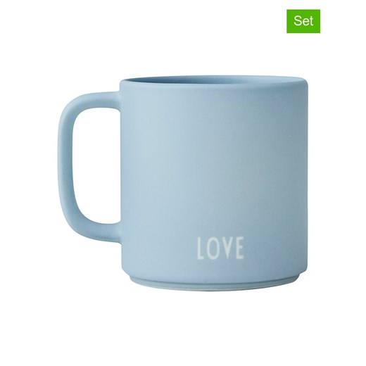 Design Letters Kubki (2 szt.) &quot;Siblings Cups Blue Brother&quot; w kolorze błękitnym - 2 x 175 ml ze sklepu Limango Polska w kategorii Naczynia dziecięce - zdjęcie 173924927