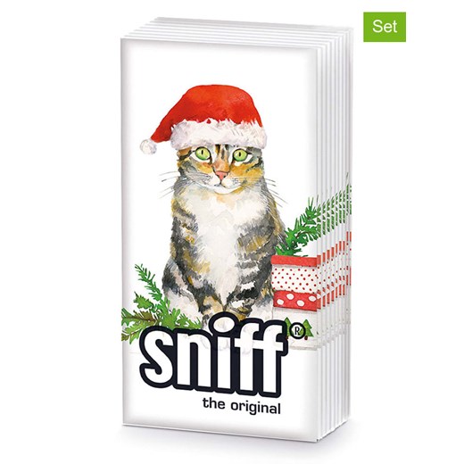 ppd Chusteczki (2 szt.) &quot;Christmas Kitty&quot; w kolorze białym ze wzorem ze sklepu Limango Polska w kategorii Akcesoria kuchenne - zdjęcie 173925648