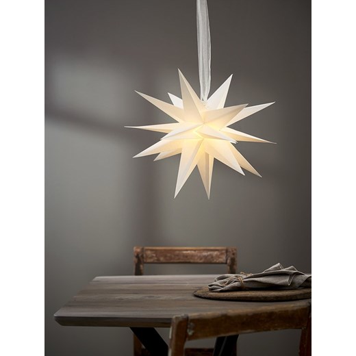 STAR Trading Gwiazda papierowa &quot;December&quot; w kolorze białym - Ø 35 cm Star Trading onesize promocyjna cena Limango Polska