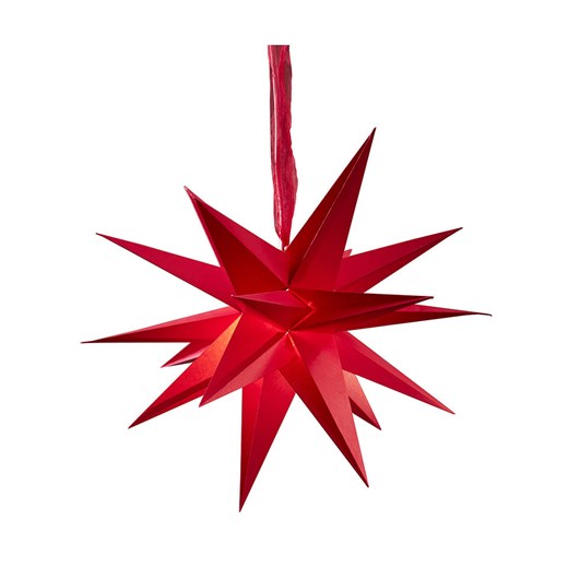 STAR Trading Gwiazda papierowa &quot;December&quot; w kolorze czerwonym - Ø 35 cm ze sklepu Limango Polska w kategorii Dekoracje bożonarodzeniowe - zdjęcie 173927538