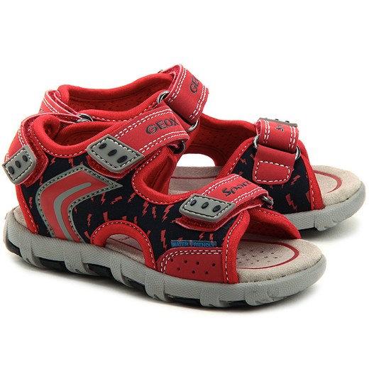 GEOX Baby Pianeta - Czerwone Nylonowe Sandały Dziecięce - B5264D 01550 C0735 mivo czerwony sandały