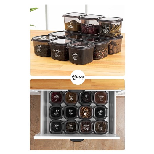 Violeta Home Pojemnik (12 szt.) w kolorze antracytowym Violeta Home onesize okazyjna cena Limango Polska