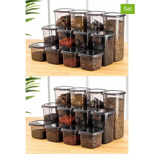 Violeta Home Pojemniki (24 szt.) w kolorze antracytowym ze sklepu Limango Polska w kategorii Pojemniki kuchenne - zdjęcie 173929538