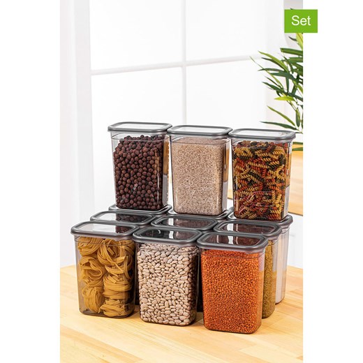 Violeta Home Pojemniki (12 szt.) w kolorze antracytowym - 1,5 l ze sklepu Limango Polska w kategorii Pojemniki kuchenne - zdjęcie 173929565