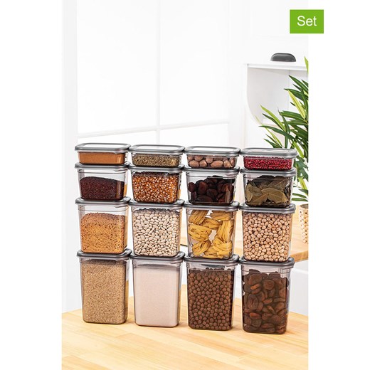 Violeta Home Pojemniki (16 szt.) w kolorze antracytowym ze sklepu Limango Polska w kategorii Pojemniki kuchenne - zdjęcie 173929568