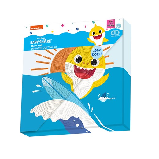 DIAMOND DOTZ Pudełko &quot;Baby Shark Stay Cool Dreams Diamond Dotz®&quot; - 8+ ze sklepu Limango Polska w kategorii Zabawki - zdjęcie 173931966