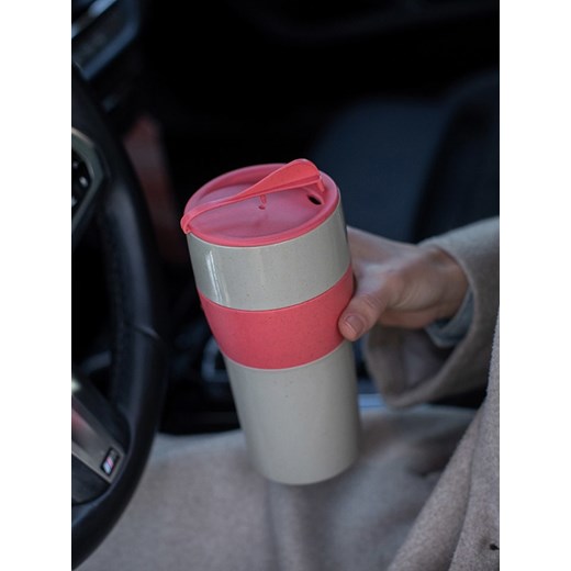 koziol Kubek termiczny &quot;Aroma To Go XL&quot; w kolorze kremowo-jasnoróżowym - 700 ml ze sklepu Limango Polska w kategorii Kubki termiczne - zdjęcie 173933175
