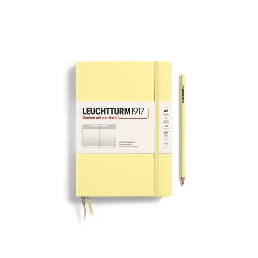 LEUCHTTURM1917 Notatnik w kolorze żółtym w linie - A5 ze sklepu Limango Polska w kategorii Akcesoria biurowe - zdjęcie 173933496