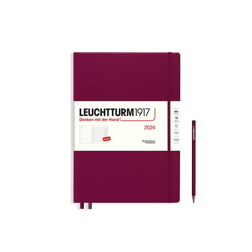 LEUCHTTURM1917 Kalendarz tygodniowy i notatnik w kolorze bordowym - 22,5 x 31,5 cm ze sklepu Limango Polska w kategorii Akcesoria biurowe - zdjęcie 173933505