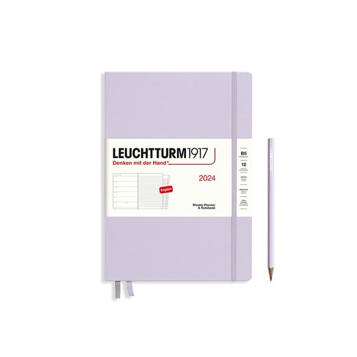 LEUCHTTURM1917 Kalendarz tygodniowy i notatnik w kolorze lawendowym - 17,8 x 25,4 cm ze sklepu Limango Polska w kategorii Akcesoria biurowe - zdjęcie 173933507