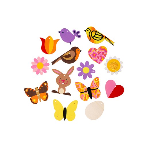 SUNNYSUE Drewniane zawieszki (100 szt.) w kolorze jasnobrązowym ze sklepu Limango Polska w kategorii Zabawki - zdjęcie 173934008