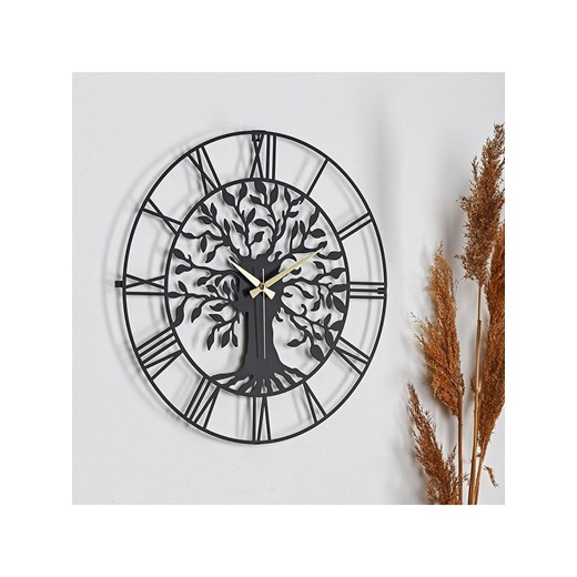 ABERTO DESIGN Zegar ścienny "Vita" w kolorze czarnym - Ø 41 cm Aberto Design onesize Limango Polska okazja