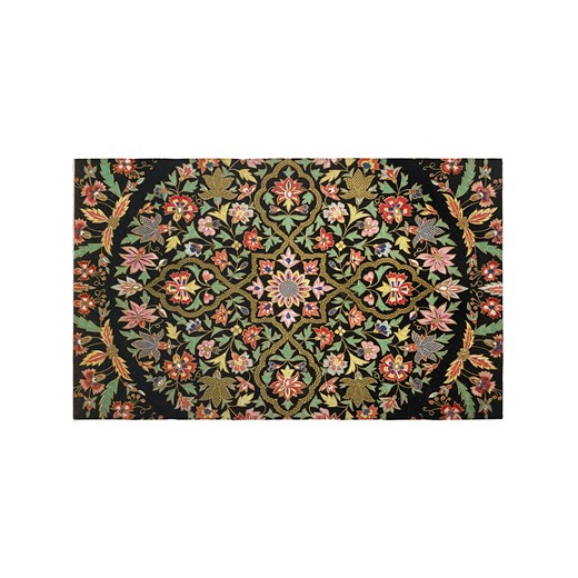 Madre Selva Dywan &quot;Old Mandala&quot; w kolorze czarno-zielono-żółtym - 178 x 135 cm ze sklepu Limango Polska w kategorii Dywany - zdjęcie 173936557