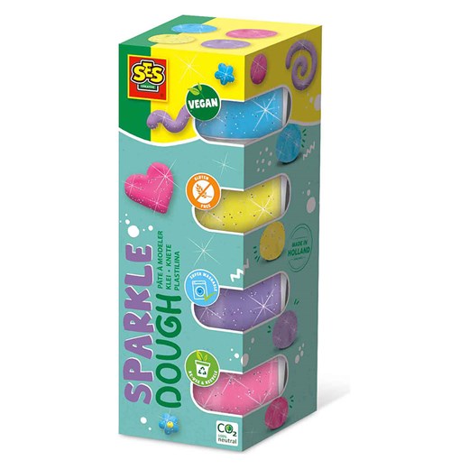 SES Plastelina (4 szt.) &quot;Feel good - Sparkle&quot; - 4 x 90 g - 12 m+ ze sklepu Limango Polska w kategorii Zabawki - zdjęcie 173936577