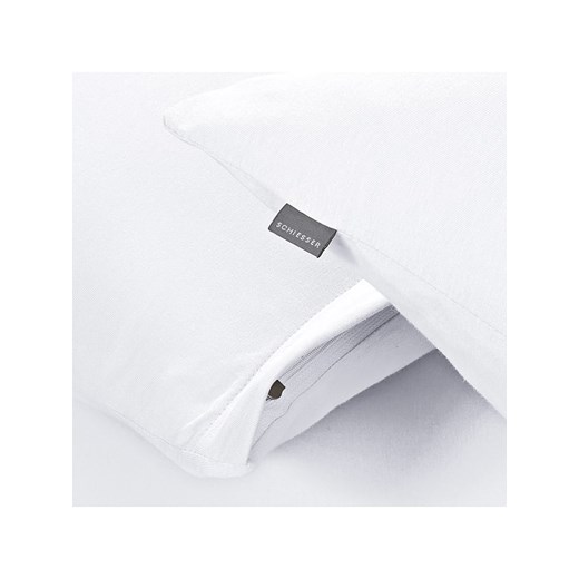 Schiesser Dżersejowa poszewka "Jessi" w kolorze białym na poduszkę Schiesser 40x80 cm promocja Limango Polska