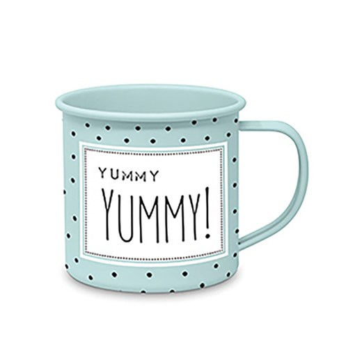 Design@Home Kubek jumbo &quot;Yummy Yummy&quot; w kolorze turkusowym - 350 ml ze sklepu Limango Polska w kategorii Kubki - zdjęcie 173940915