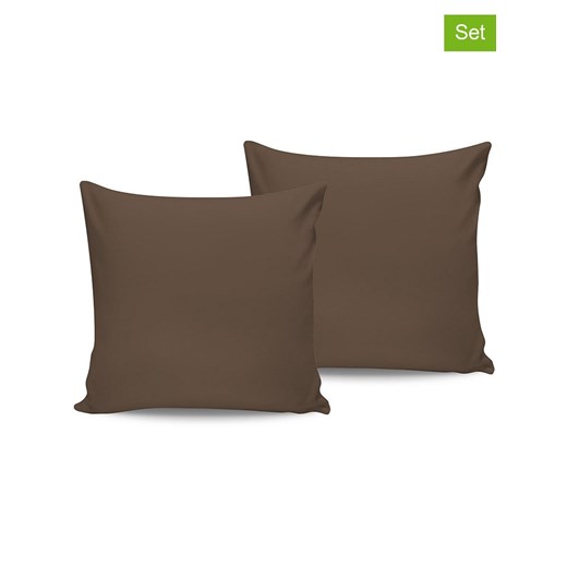 Colourful Cotton Poszewki renforcé (2 szt.) w kolorze brązowym na poduszkę ze sklepu Limango Polska w kategorii Poszewki na poduszki - zdjęcie 173941175