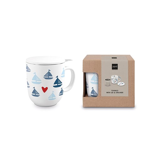 ppd Kubek jumbo &quot;Seaside Sailing&quot; w kolorze biało-niebieskim - 350 ml ze sklepu Limango Polska w kategorii Naczynia - zdjęcie 173943937