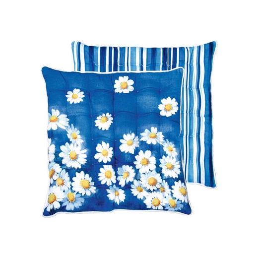 IHR Poduszka w kolorze niebiesko-białym do siedzenia - 45 x 45 cm ze sklepu Limango Polska w kategorii Poduszki dekoracyjne - zdjęcie 173944539