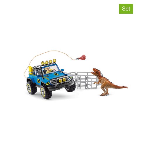Schleich 36-częściowy zestaw &quot;Off-road vehicle with dinosaur exterior&quot; Schleich onesize wyprzedaż Limango Polska