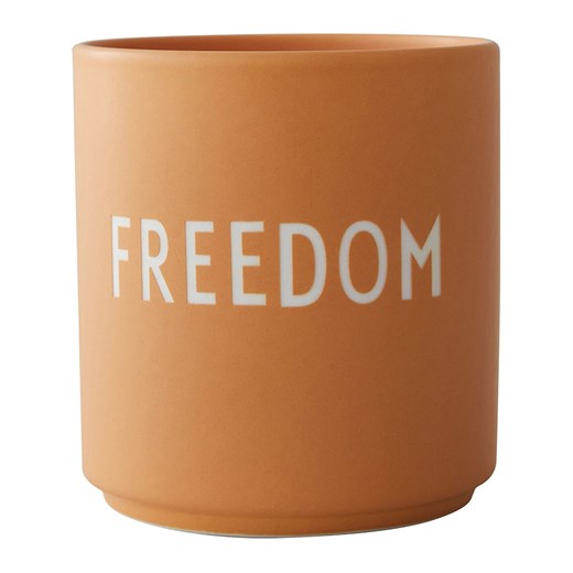 Design Letters Kubek &quot;Freedom&quot; w kolorze pomarańczowym - 250 ml ze sklepu Limango Polska w kategorii Kubki - zdjęcie 173945118
