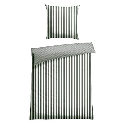 Schiesser Komplet pościeli renforcé w kolorze zielono-białym Schiesser 135x200 cm wyprzedaż Limango Polska
