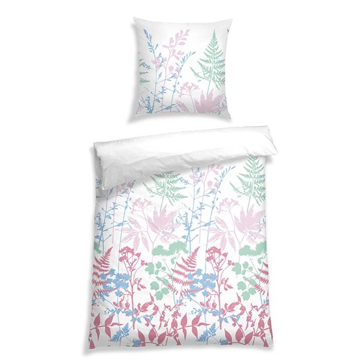 Schiesser Komplet pościeli renforcé &quot;Fenja&quot; w kolorze biało-jasnoróżowo-zielonym ze sklepu Limango Polska w kategorii Pościele - zdjęcie 173946138