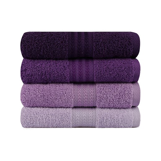 Colorful Cotton Ręczniki prysznicowe (4 szt.) w kolorze fioletowym Colorful Cotton 50x90 cm promocyjna cena Limango Polska