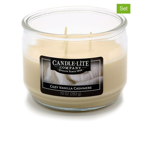 CANDLE-LITE Świece zapachowe (2 szt.) &quot;Cozy Vanilla Cashmere&quot; - 2 x 283 g ze sklepu Limango Polska w kategorii Świece i dyfuzory - zdjęcie 173948657