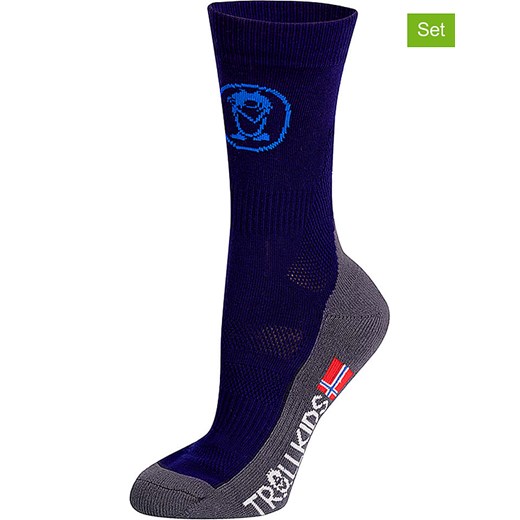 Trollkids Skarpety trekkingowe (2 pary) "Mid Cut Socks II" w kolorze Trollkids 23-26 okazja Limango Polska