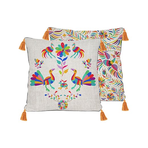 Madre Selva Poszewka &quot;Ave Otomi&quot; w kolorze kremowym ze wzorem na poduszkę - 45 x 45 cm ze sklepu Limango Polska w kategorii Poduszki dekoracyjne - zdjęcie 173948845