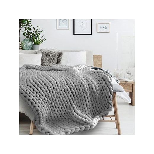 THE HOME DECO FACTORY Pled w kolorze szarym - 150 x 120 cm ze sklepu Limango Polska w kategorii Koce i pledy - zdjęcie 173949256